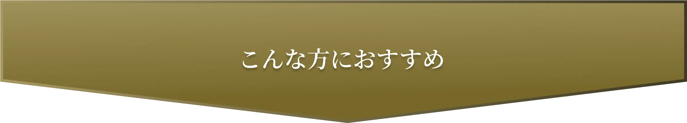こんな方におすすめ
